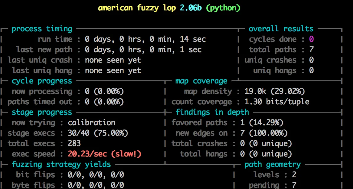 Segfaulting Python with afl-fuzz